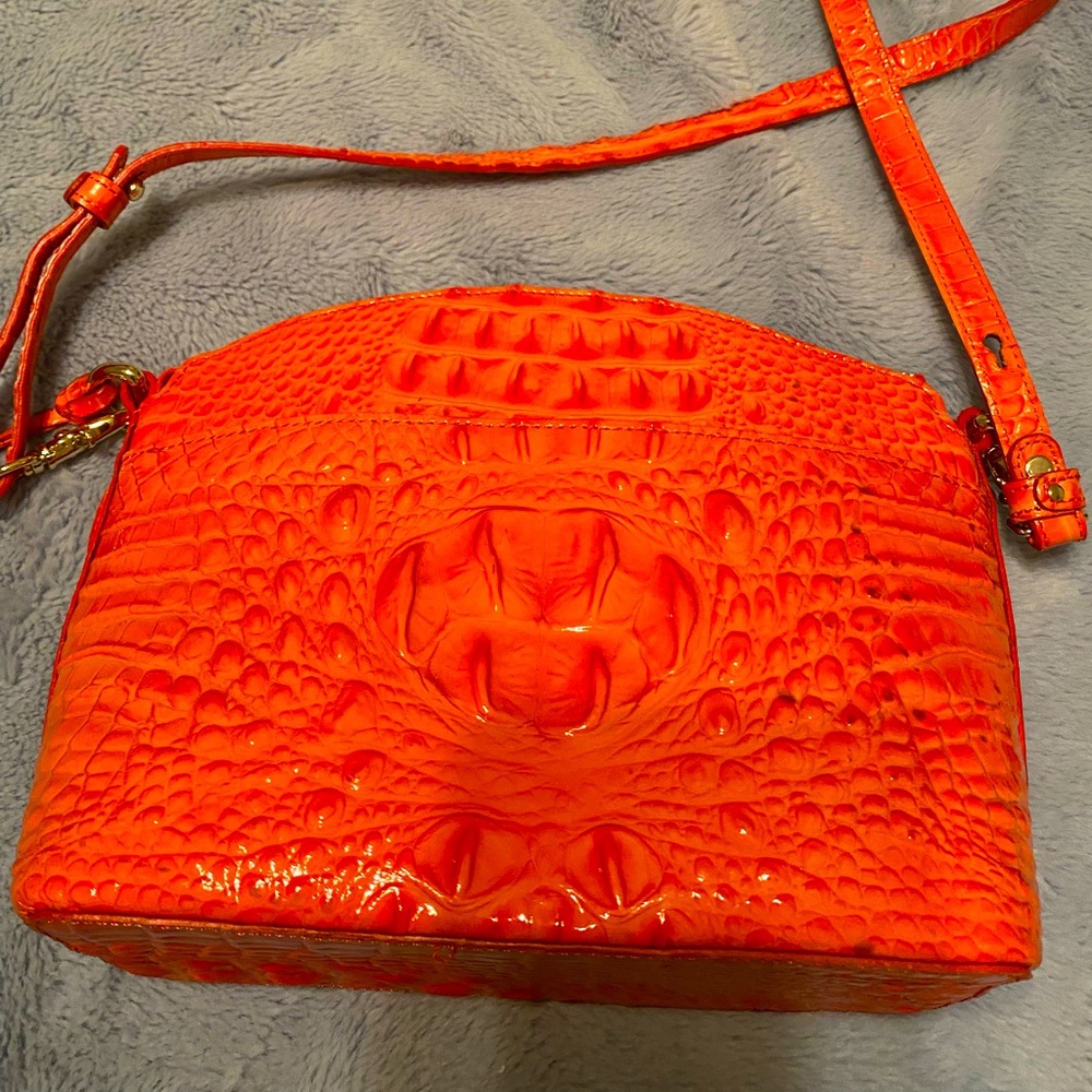 Brahmin shoulder bag in coral. Never used!!!